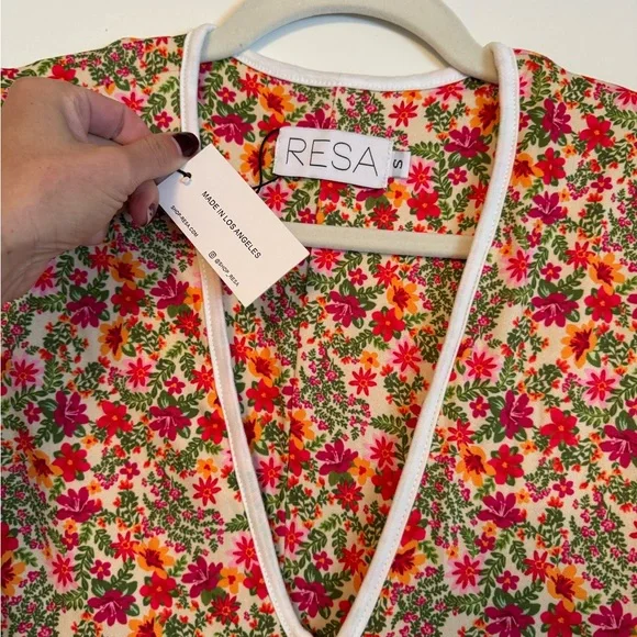 RESA Farrah Dress In Fleetwood. Floral Print Maxi Dress with Tie-Front - Picture 6 of 6